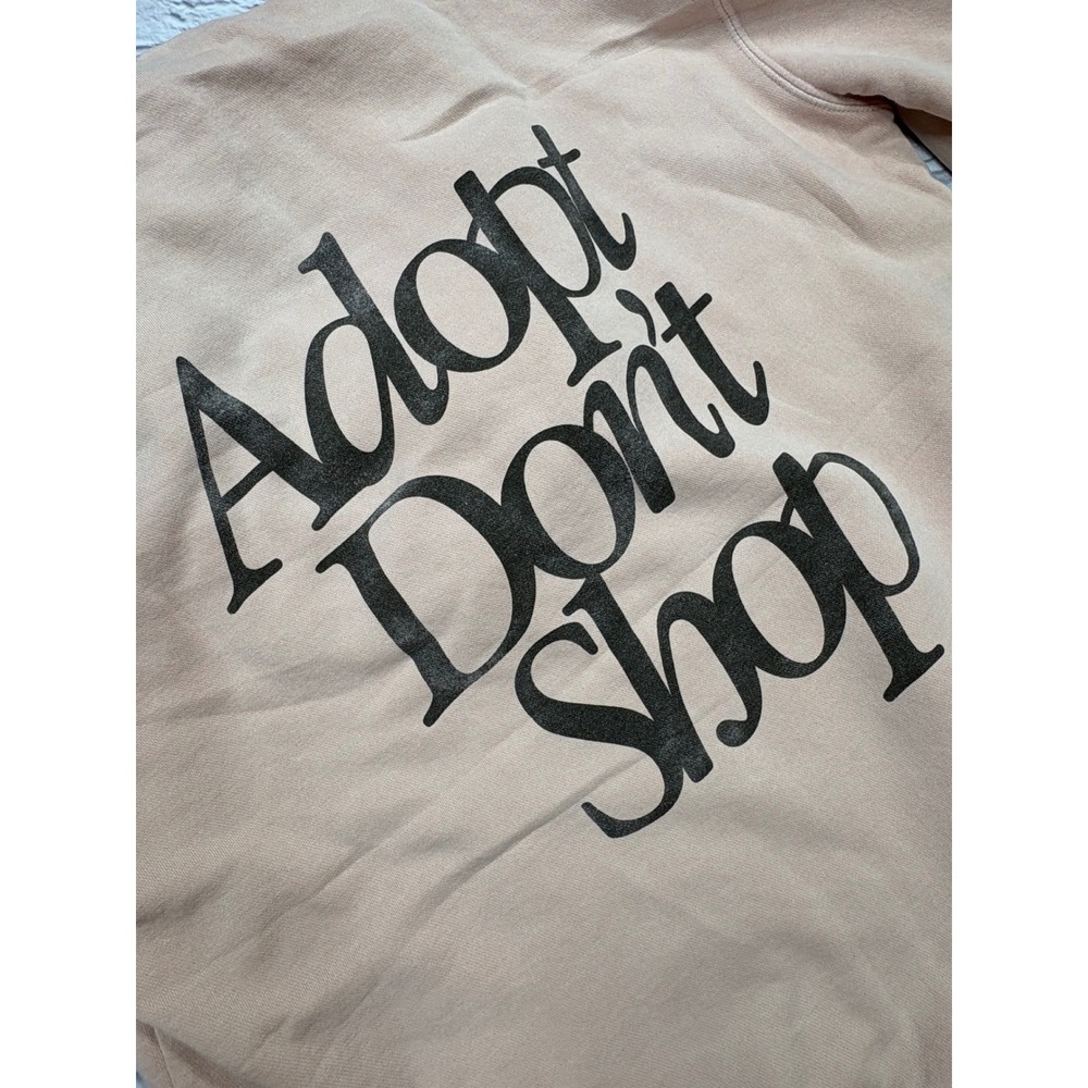 Adopt Don't Shop Graphic Hoodie - Beige